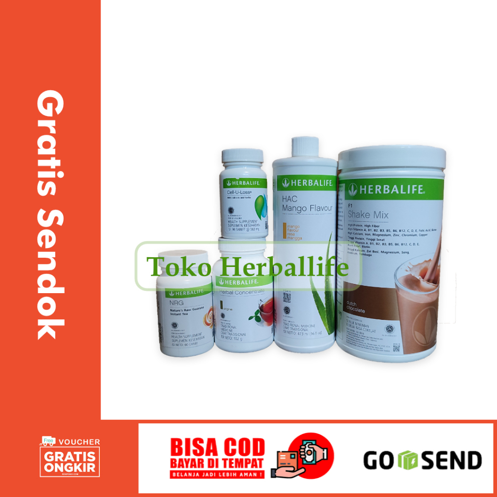 HERBALLIFE-Paket Herballife-5 Produk Herbalife untuk Perut Buncit Dan Tambah Tenaga