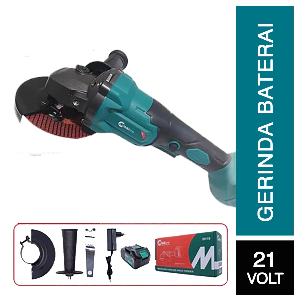 MAILTANK SH19 / MESIN GERINDA BATERAI BRUSHLESS 188VF ANGLE GRINDER CORDLESS 6900RPM / GERINDA CORDL