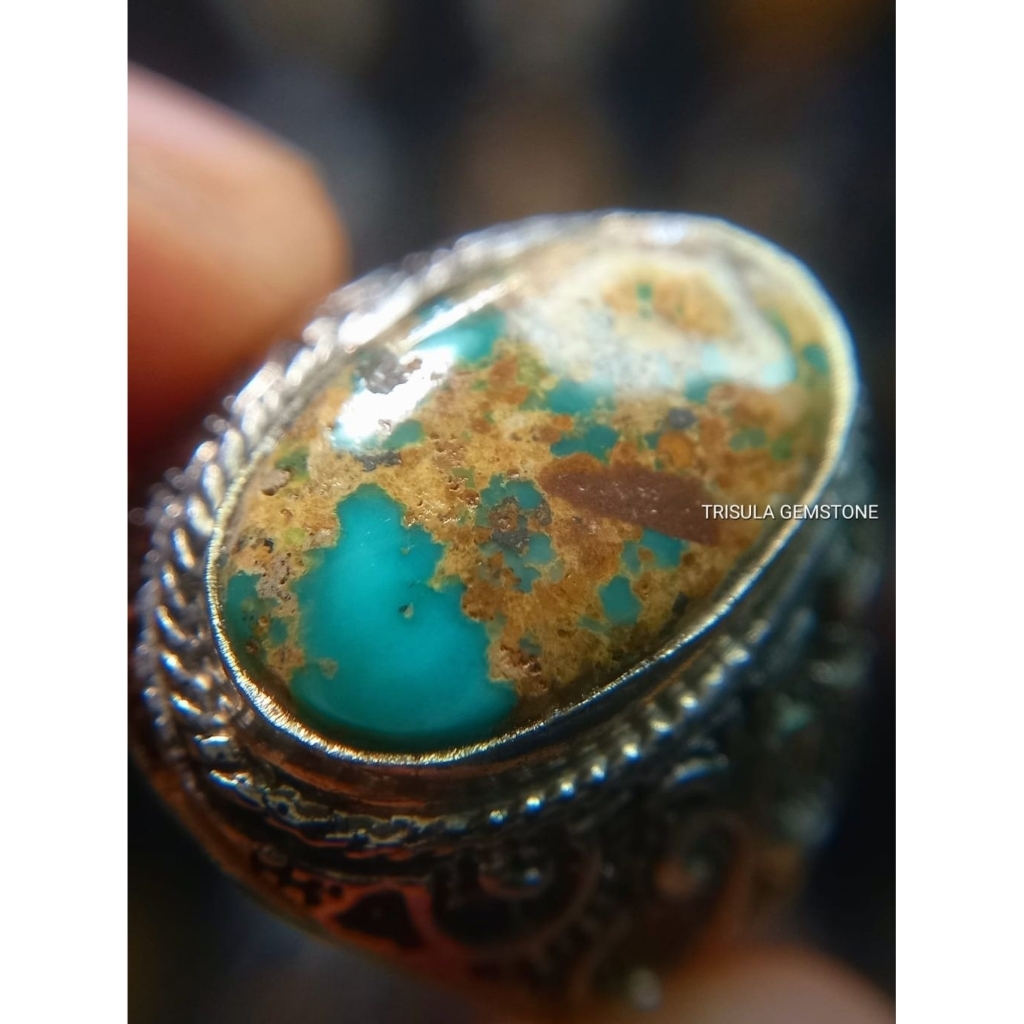 BATU AKIK PIRUS PERSIA LAWASAN BIRU GRADASI