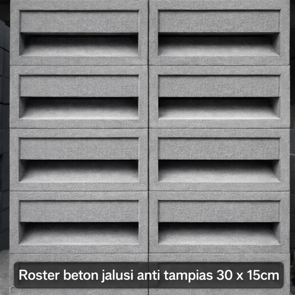 Roster beton jalusi / roster beton salipan / roster anti tampias 30 x 15cm