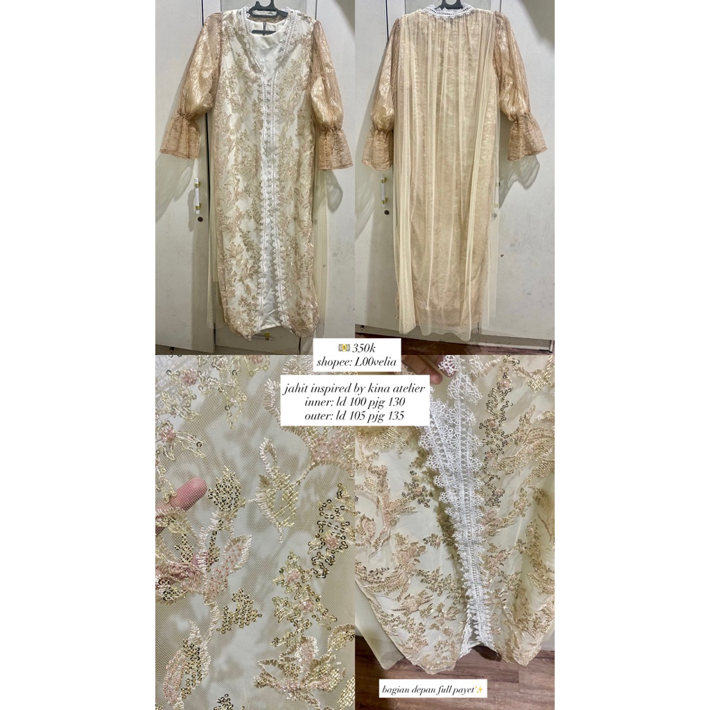 preloved outer hari raya lebaran brukat lace look like kina atelier