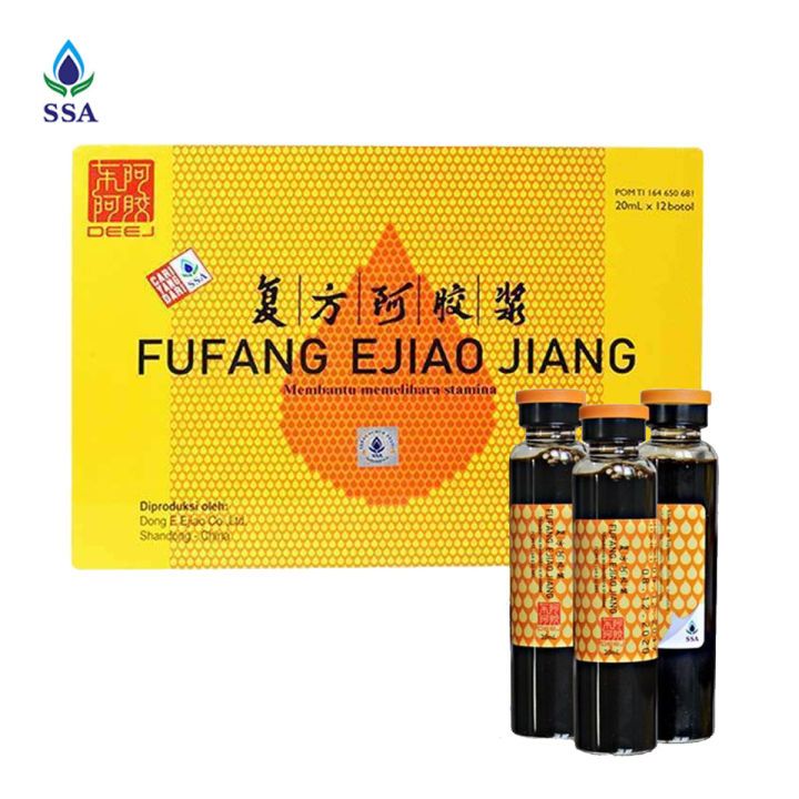 Fufang Ejiao Jiang 12 x 20 Fu fang E jiao A jiao (Halal) Obat Trombosit Demam Berdarah (DBD), Anemia
