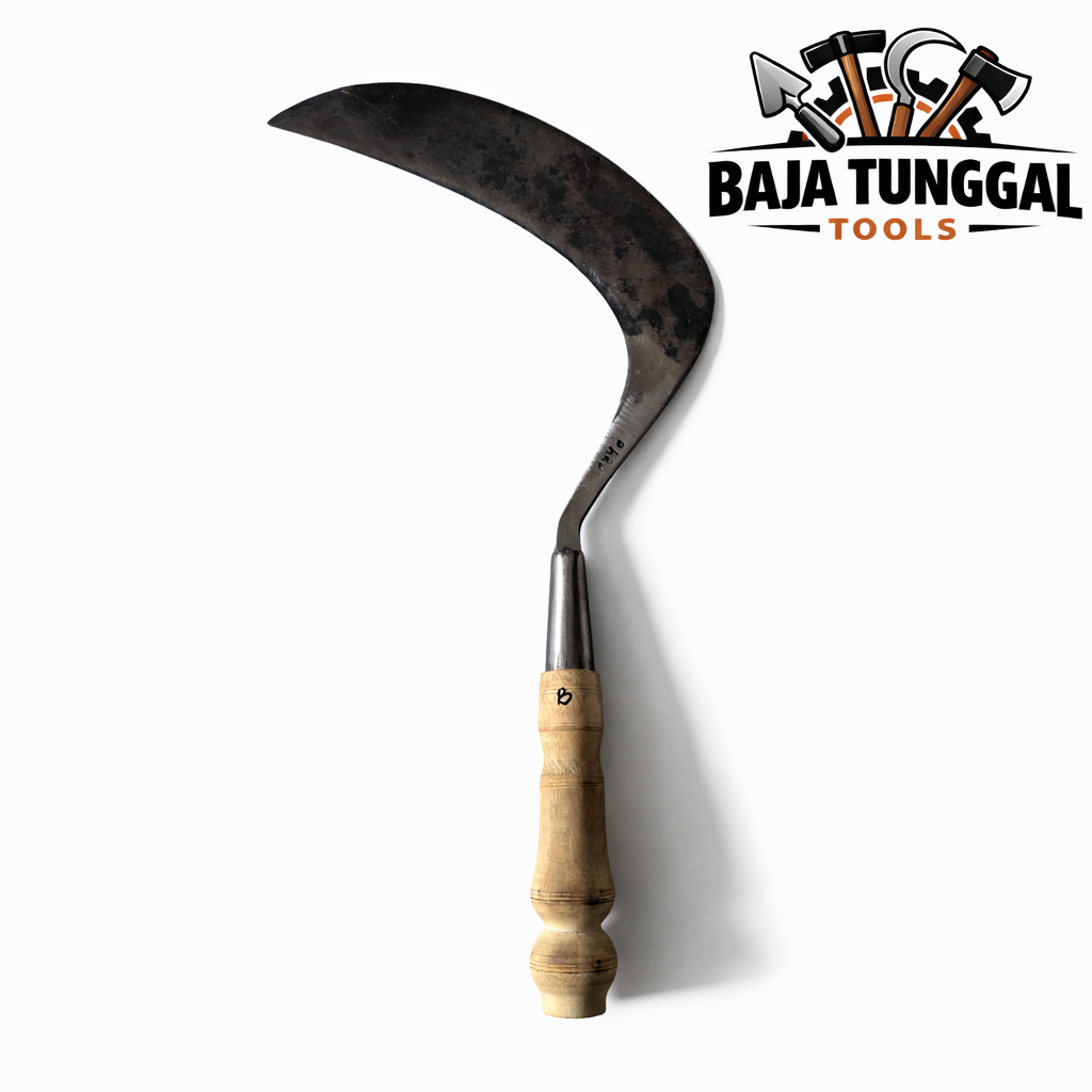 [PREMIUM] Arit Rumput Baja Tunggal - Sabit Pemotong Padi & Rumput Super Tajam Ukuran Besar