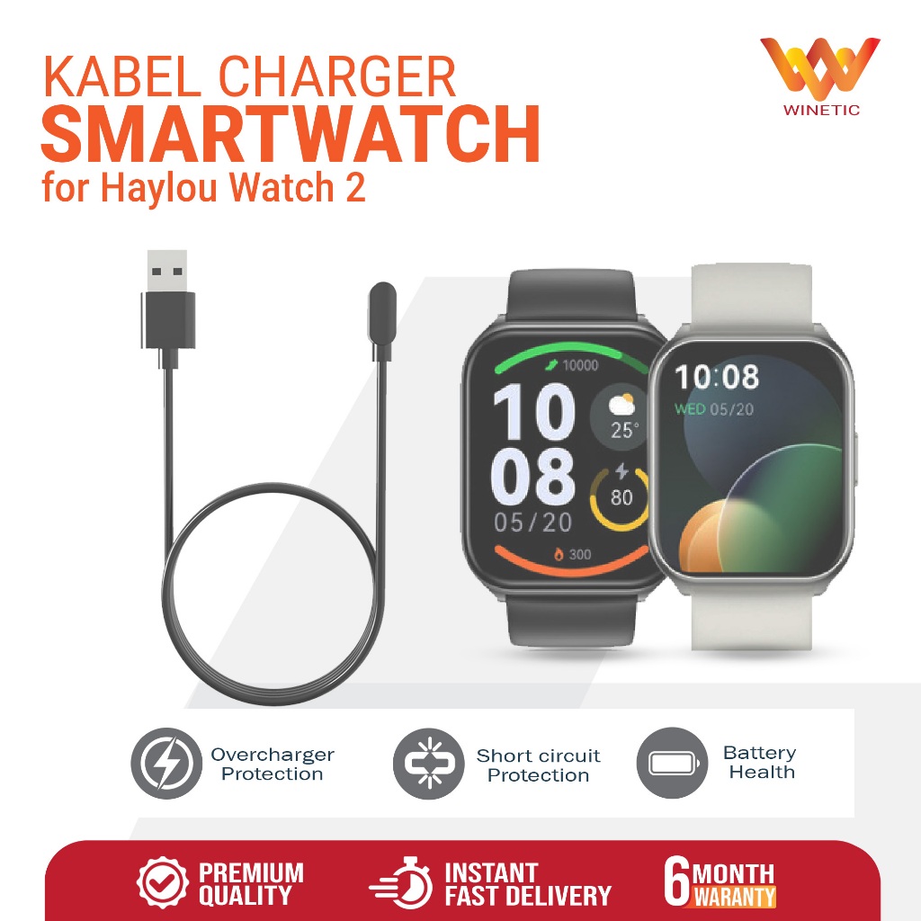Kabel USB Charger Casan Smartwatch Jam Tangan Haylou Watch 2 Magnetic Smart watch Type A Charging