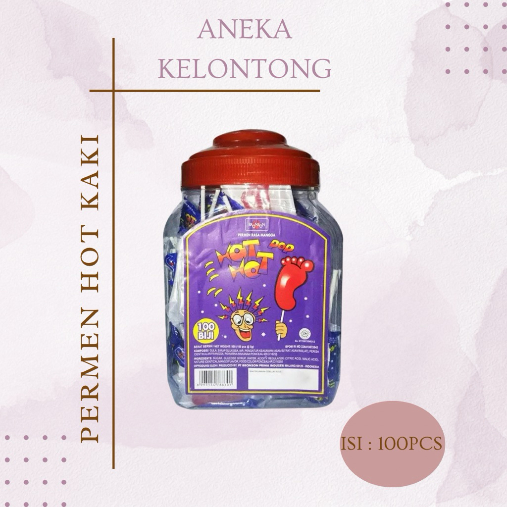 PERMEN KAKI HOT HOT POP / PERMEN KAKI MERAH BRONSON [ 1 TOPLES ]