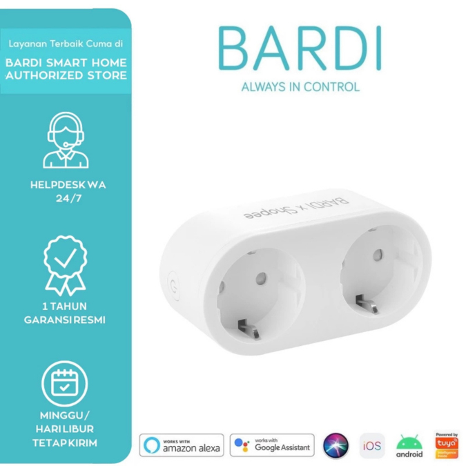 BARDI Dual Smart Plug Wi-Fi