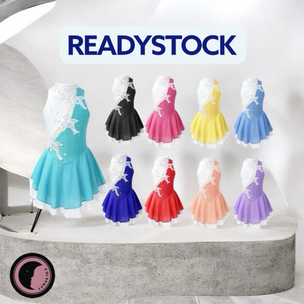 Gymnastic Leotard Rhytmic Skate Dance Baju Senam Ritmik ukuran 5-16 tahun