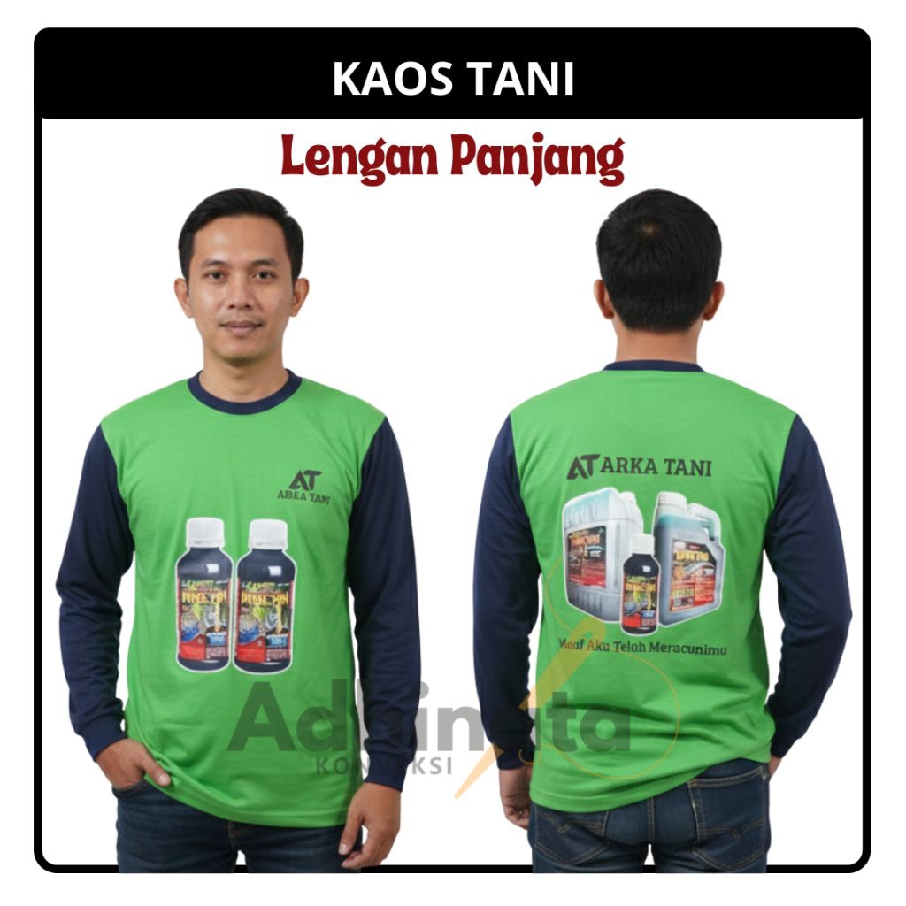 Kaos Promosi Toko Pertanian Kaos Basahan Lengan Panjang