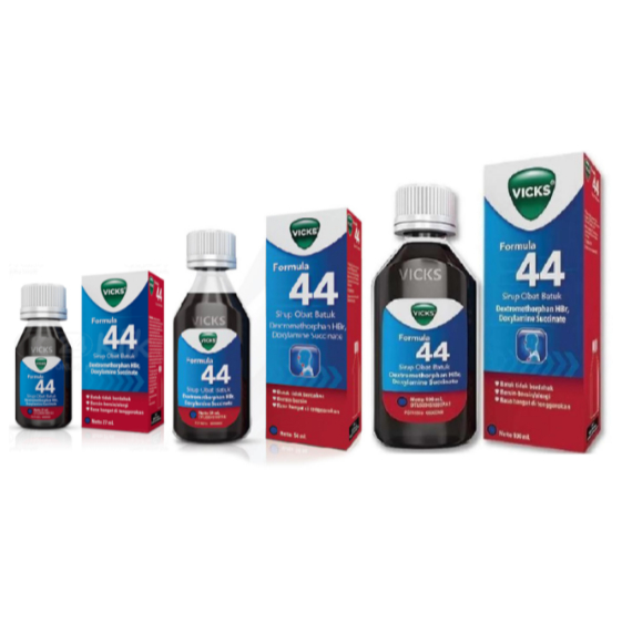 Vicks Formula 44 Sirup  - Meredakan Batuk Kering & Bersin