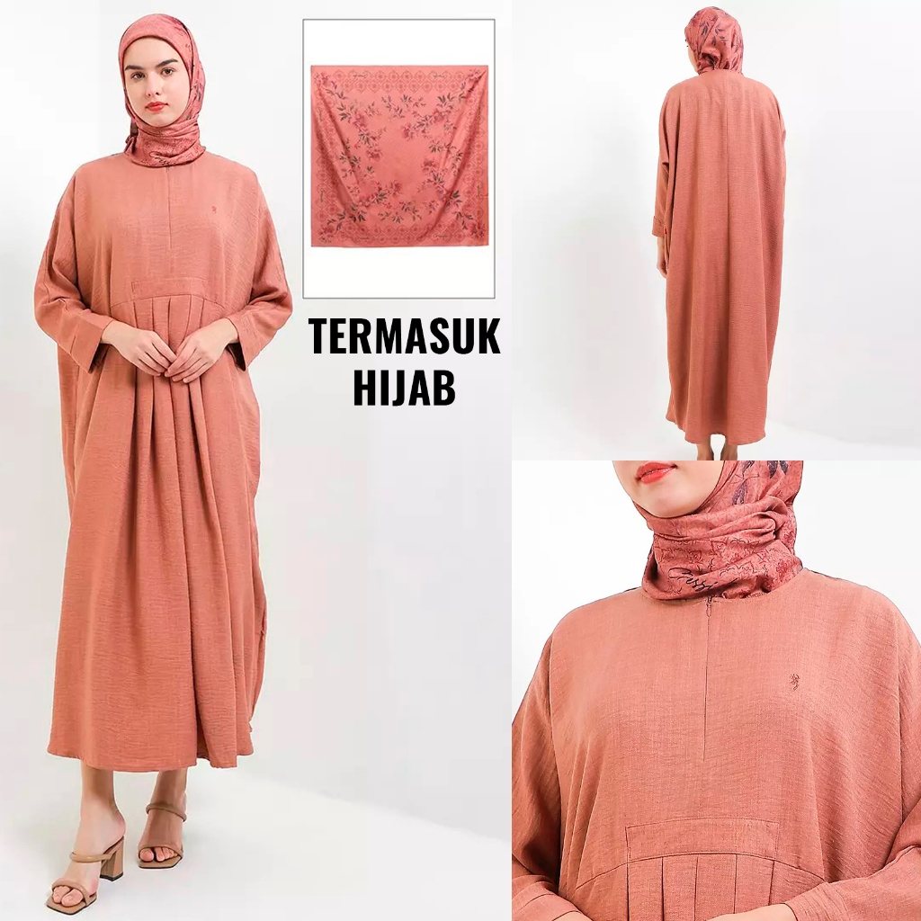 CRESSIDA LADIES GAMIS HIJAB SET DRESS MUSLIM WANITA BAJU LEBARAN TERBARU GAMIS SYAR'I CRESSIDA SYARI