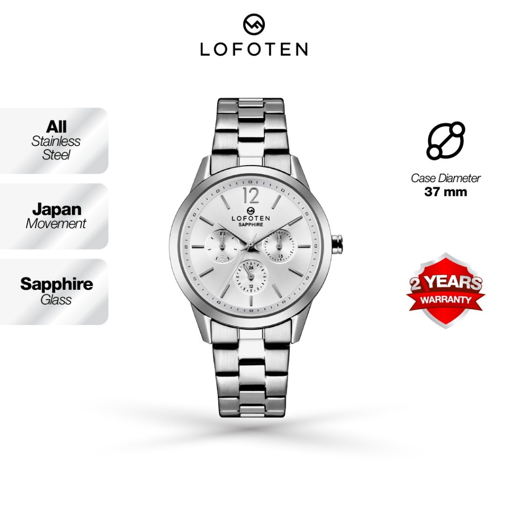 LOFOTEN Jam Tangan Analog Wanita F-2309LF Stainless Steel
