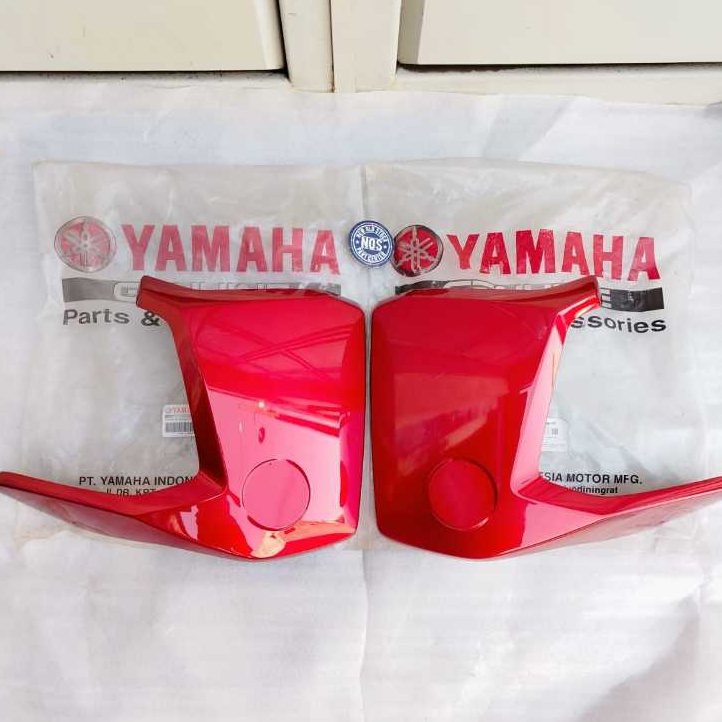 COVER SAYAP LEGSIL LEG SHIELD TANGKI TENGKI BENSIN SET KANAN KIRI WARNA MERAH SCORPIO Z NEW 2012 BAR