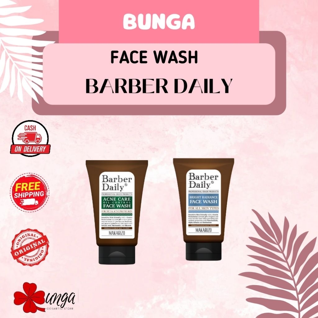 BUNGA- Facewash Barber Daily/ Barber Daily Facewash/ Makarizo Facewash Baber Daily