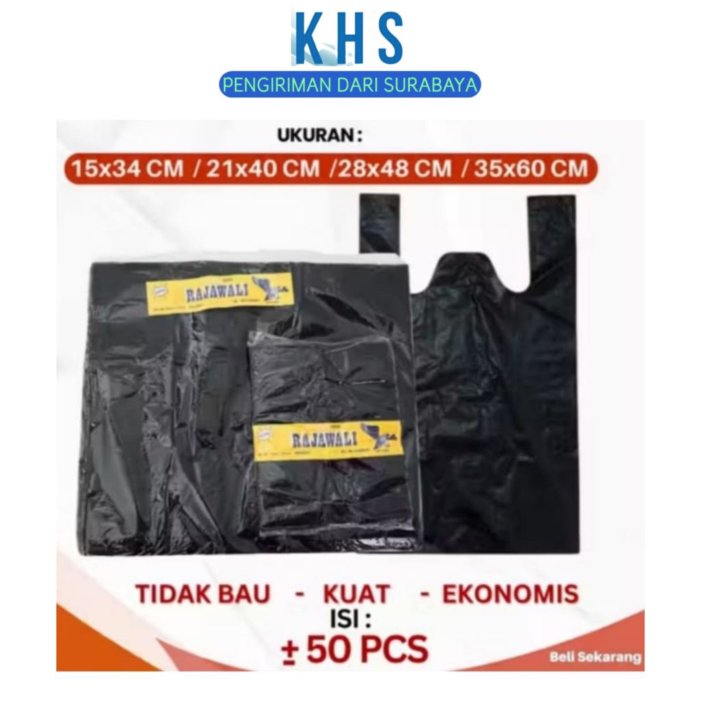 Kantong Plastik Kresek Rajawali uk 15x34/21x40/28x48/35x60 Kantong Permium Plastik HD Tebal