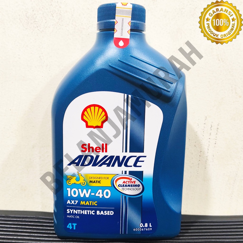 Oli Motor Matic Shell Helix AX7 SAE 10w-40 0.8 Liter 100% ASLI