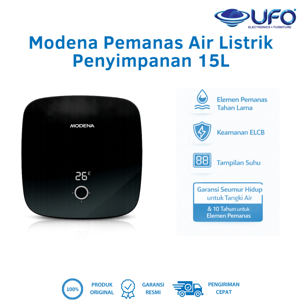 Modena Water Heater Electric Storage 15L ES0150QDBK