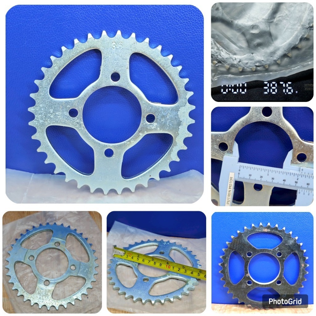 GEAR BELAKANG C70 C800 silver hitam gir 420 36t pnp c70 c50 c90 c700 c800 astrea 800 bisa untuk gran