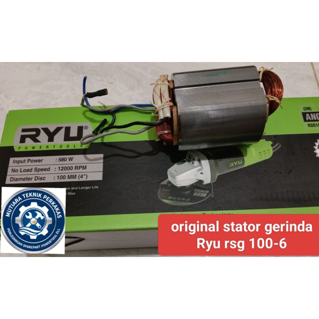 original stator mesin gerinda Ryu rsg 100-6