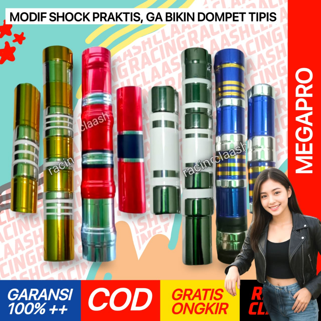 Racing Claash Cover Shock Depan Megapro Cover Shok Skok Sok Megapro Hiu Mono Primus Fi Old New 3