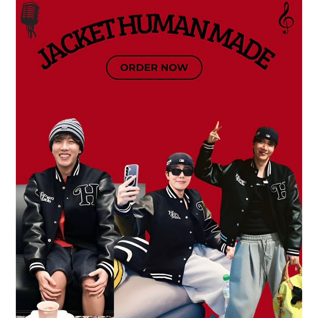yoonasia.id - JACKET HUMAN MADE HOTS JHOPE BTS Unofficial