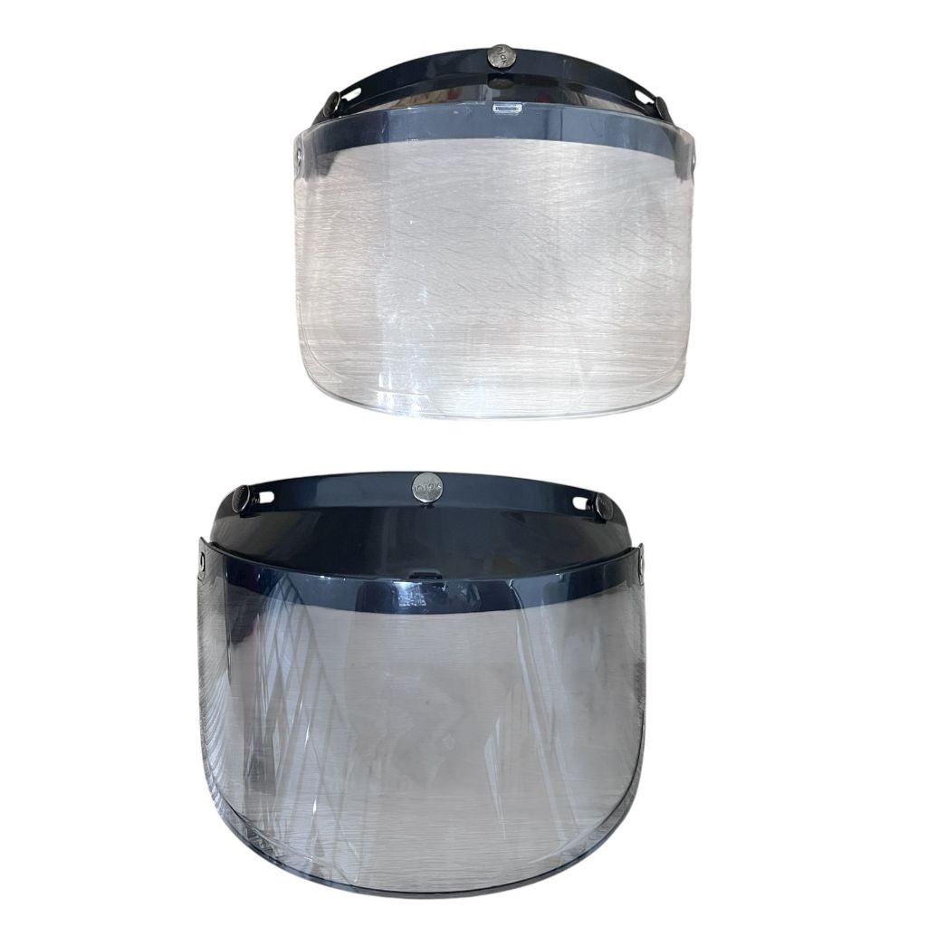 Kaca Datar  dan Kaca Cembung | Visor Flat Smoke | Visor Flat Clear