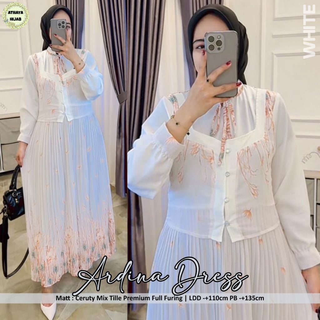 READY sale gamis ceruty mix tille model rompi ori Athaya