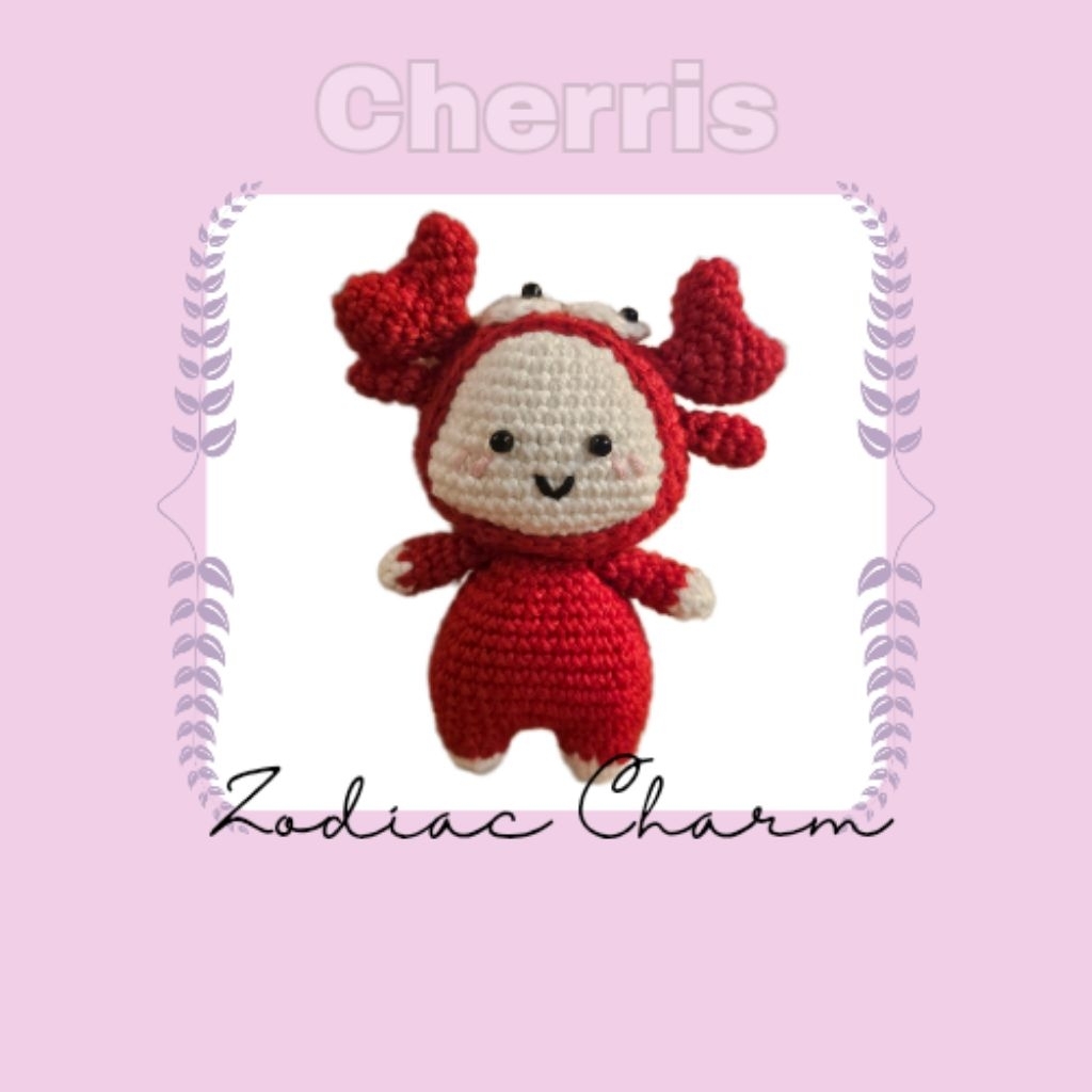 Zodiac - Cancer Boneka Crochet Bag Charm