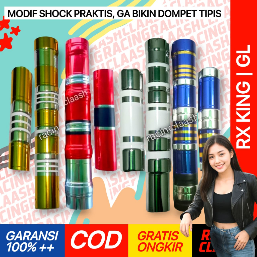 Racing Claash Cover Shock Depan Rx King GL Cover Shok Skok Sok Rx King GL Max Pro New Old 4