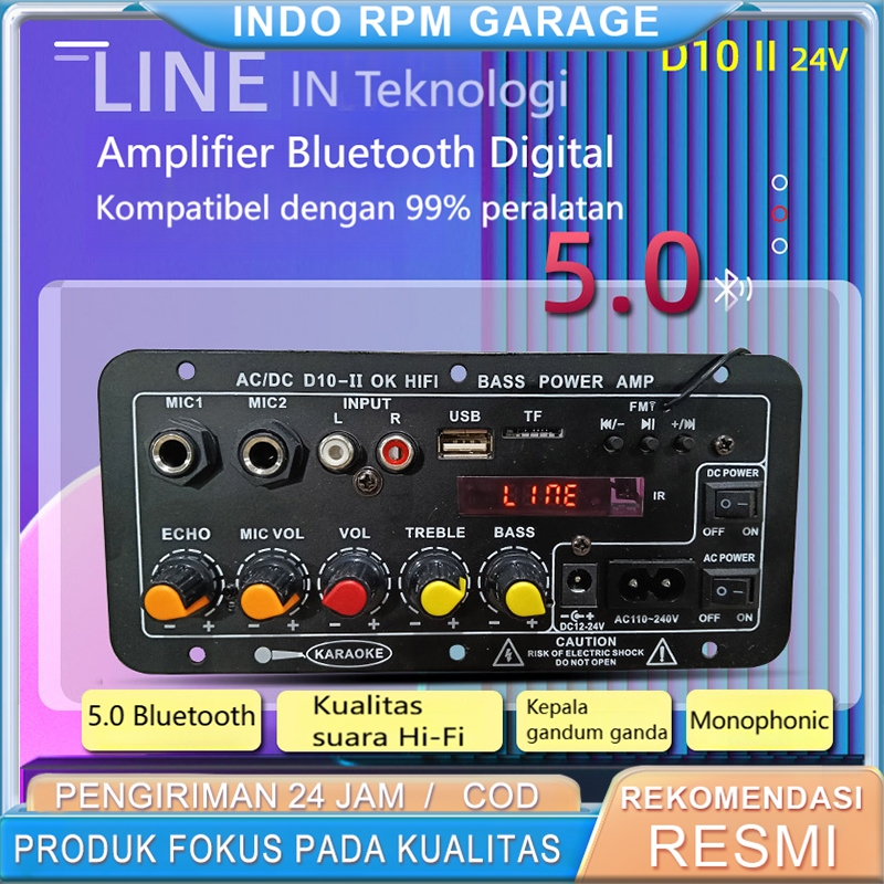 D30 D30-II D10 D10-II T5 2000W Amplifier Bluetooth Super Bass 12V/24V/220V Modul Speaker Bluetooth P