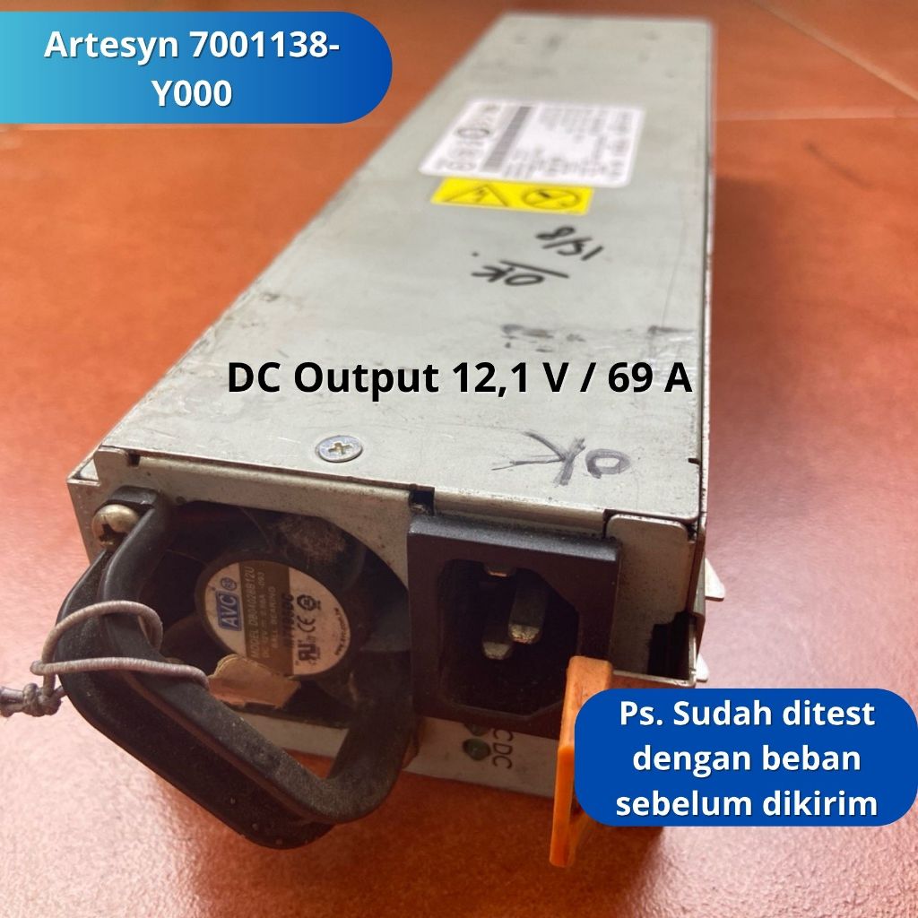 Power Supply PSU Adaptor Switching SMPS Artesyn 7001138-Y000 Output 12,1 Volt / 69 Ampere