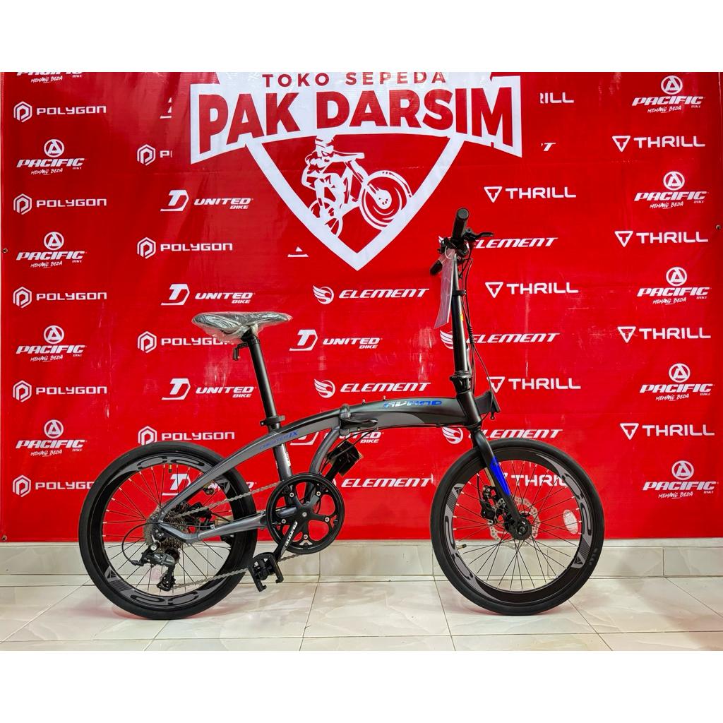 Sepeda Lipat United Avand Chester Frame aluminium rem hidrolik Shimano