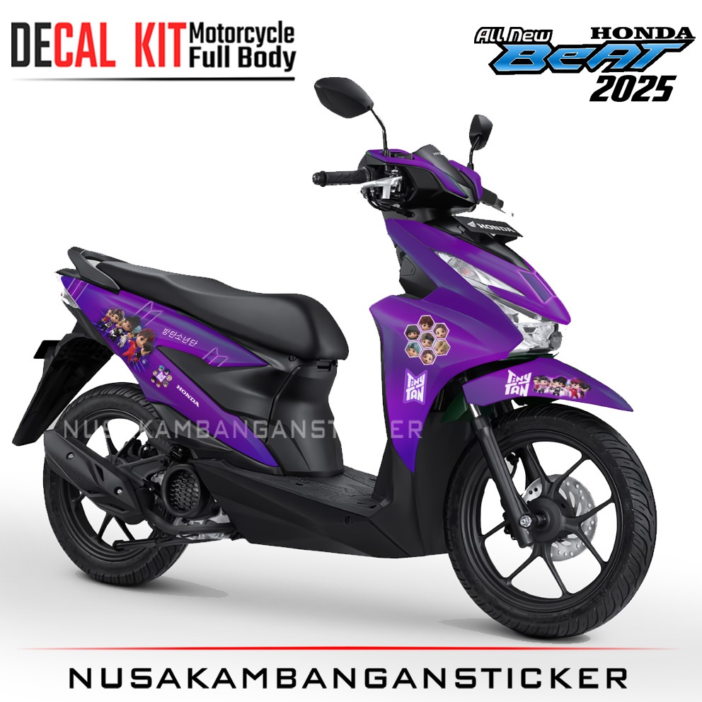Decal stiker honda beat new beat gen 2 striping fullbody Tiny Tan Bts