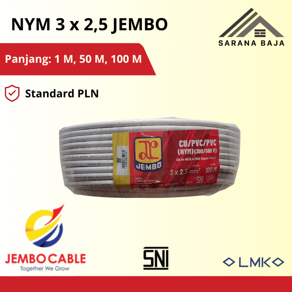 KABEL NYM 3 x 2,5 JEMBO