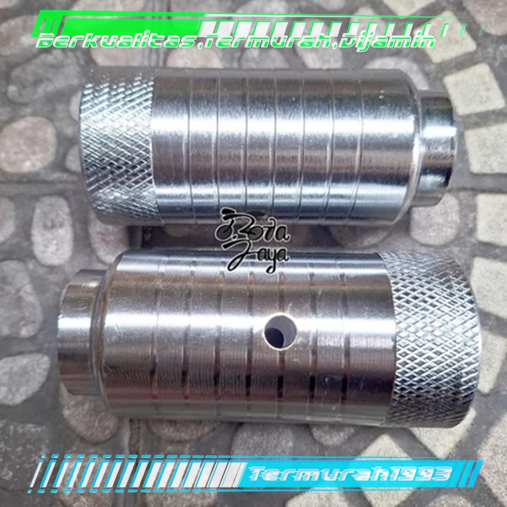 JALU PEGS STEP SEPEDA BMX BESI WARNA CHROME UKURAN DRAT 13mm MUR 19 SPAREPART SEPEDA TERMURAH