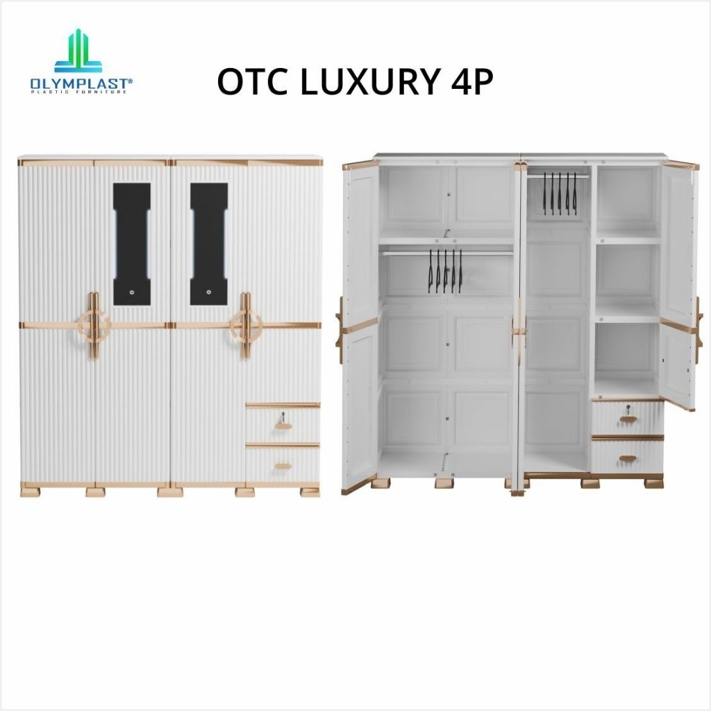 Lemari baju pakaian plastik Olymplast OTC model Luxury 2 / 3 / 4 pintu - BANDUNG area saja
