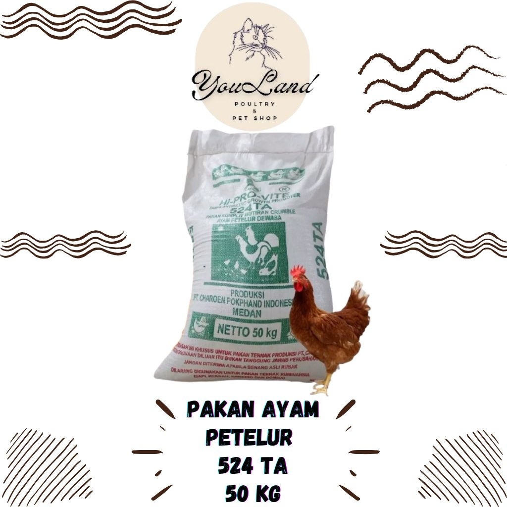 Pakan Ayam Petelur 524 TA HI-PRO-VITE Masa Produksi 50 Kg