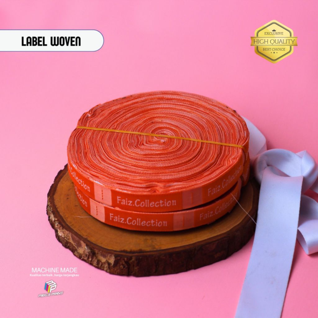 uk 1x4 cm label woven / woven bordir/label size / label hijab/label