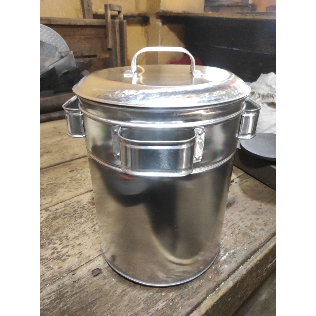 Dandang Bakso Aluminium Tebal 0.7 Ukuran 32cm – Dengan Sarangan Setengah,Anti Karat