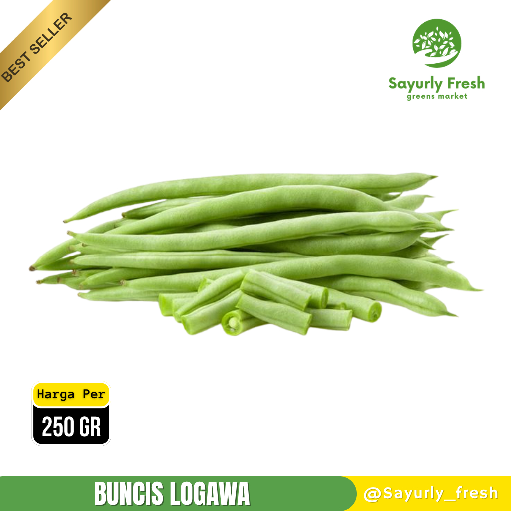 Buncis Logawa Sayurly Fresh Buncis Konvensional 250Gr