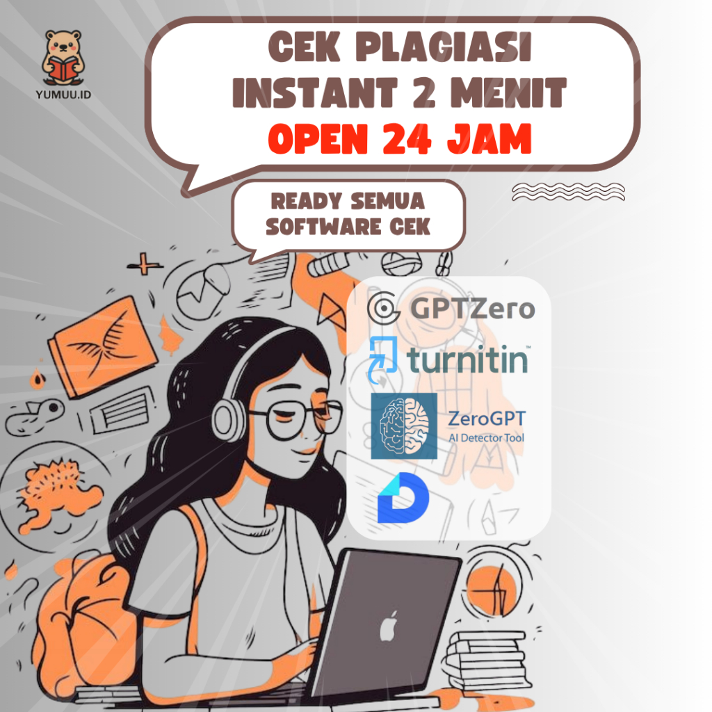 Layanan Cek Plagiat Cepat 2 Menit (Turnitin/GPTZero/ZeroGPT) | READY 24 JAM