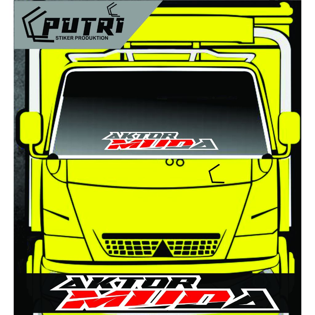 Stiker Kabin Depan Truk Canter-Stiker Actor Muda-Stiker Variasi-Stiker Bisa Custome