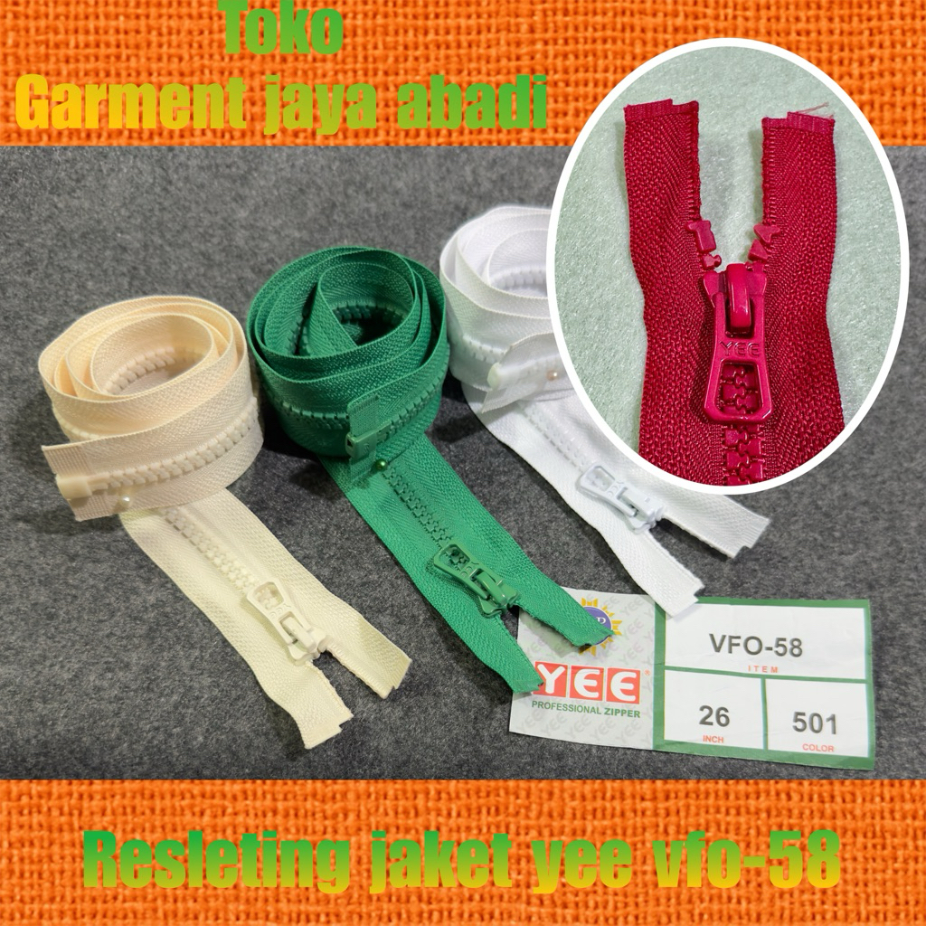 resleting jaket yee vfo-58,26"/65cm /lusin