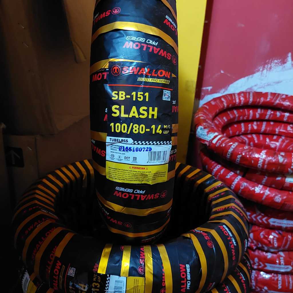 swallow slash 100/80-14 sb 151 Ban belakang Beat vario scoopy spacy Vario 125 150 ring 14 tubless