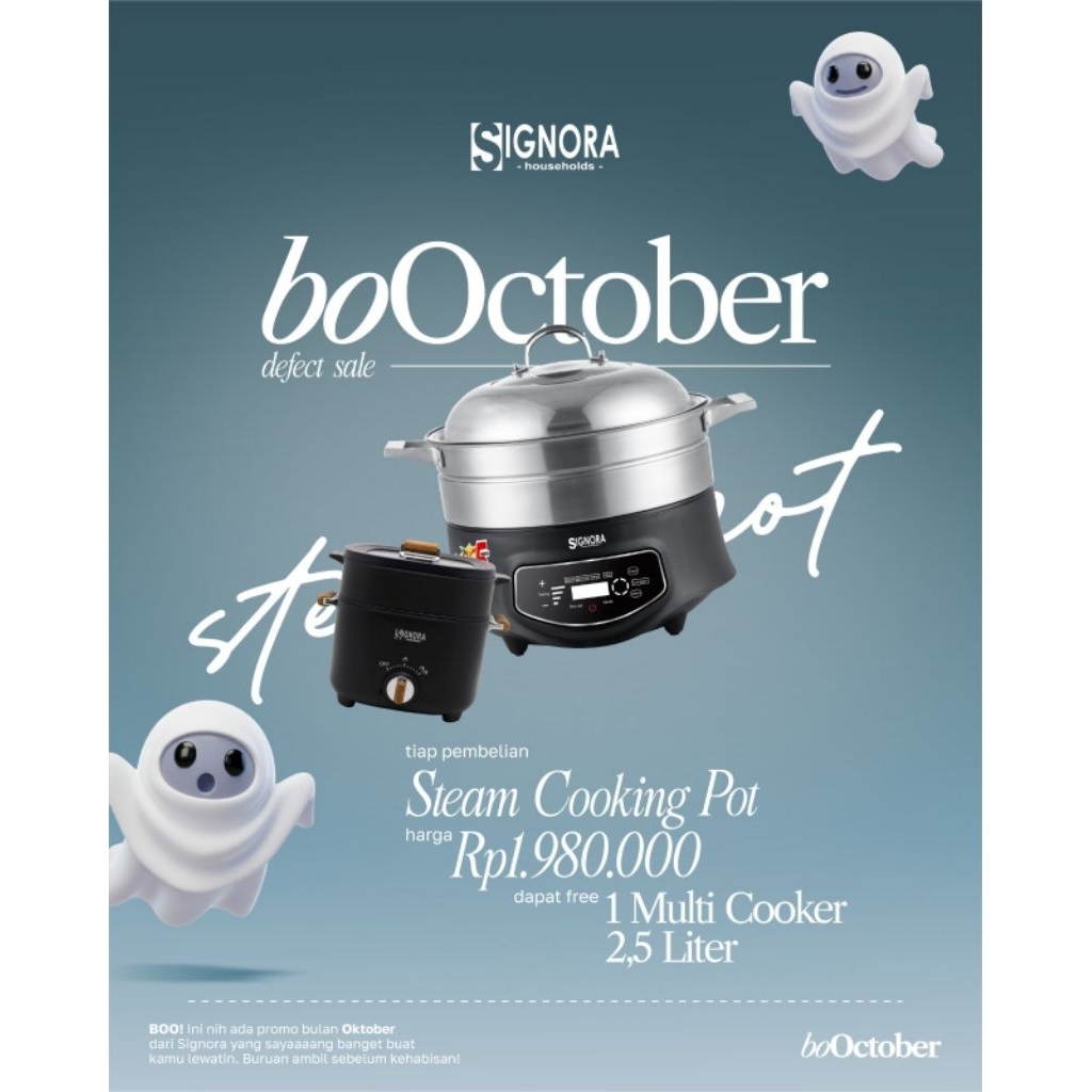 Signora Steam Cooking Pot/Steamer/Panci kukus/Steam cooker Signora