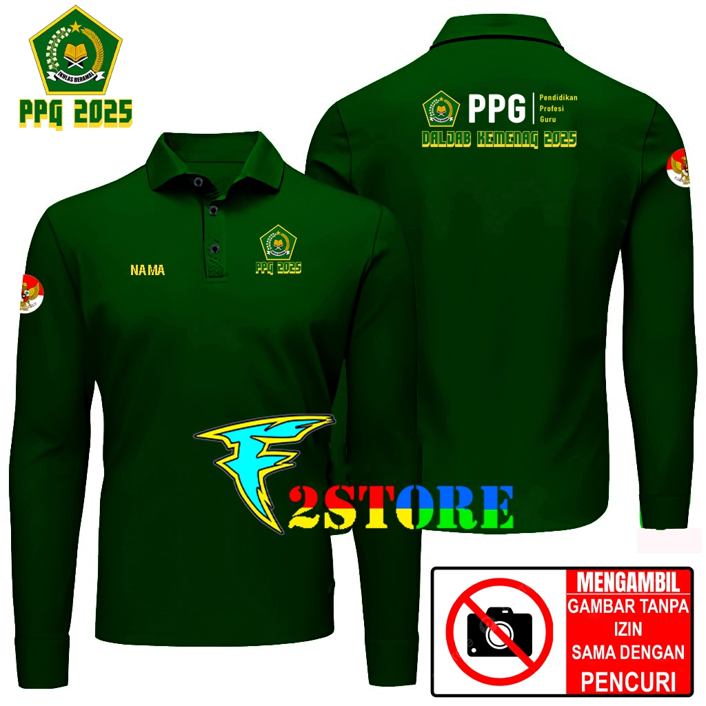 Baju Kerah Model Kaos Kerah PPG DALJAB KEMENAG 2025 Kaos Wangky Unisex SABLON DTF F2ASTORE