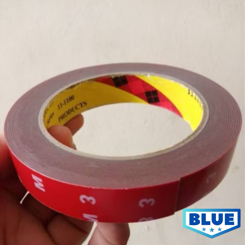 Double Tape 3M Merah dan Hijau Super Kuat Perekat 2 Sisi PE Foam