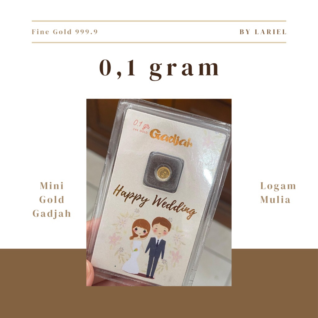 Emas Mini Gold GADJAH Logam Mulia - 0,1 gram