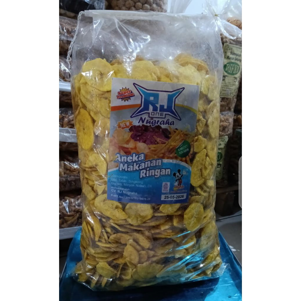 1 ball isi 3 kg keripik pisang nangka manis bulat karamel enak gurih makanan ringan Snack murah gros