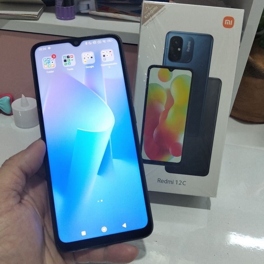 Redmi 12c mulus xiaomi 4/128 bekas seken second handphone hp