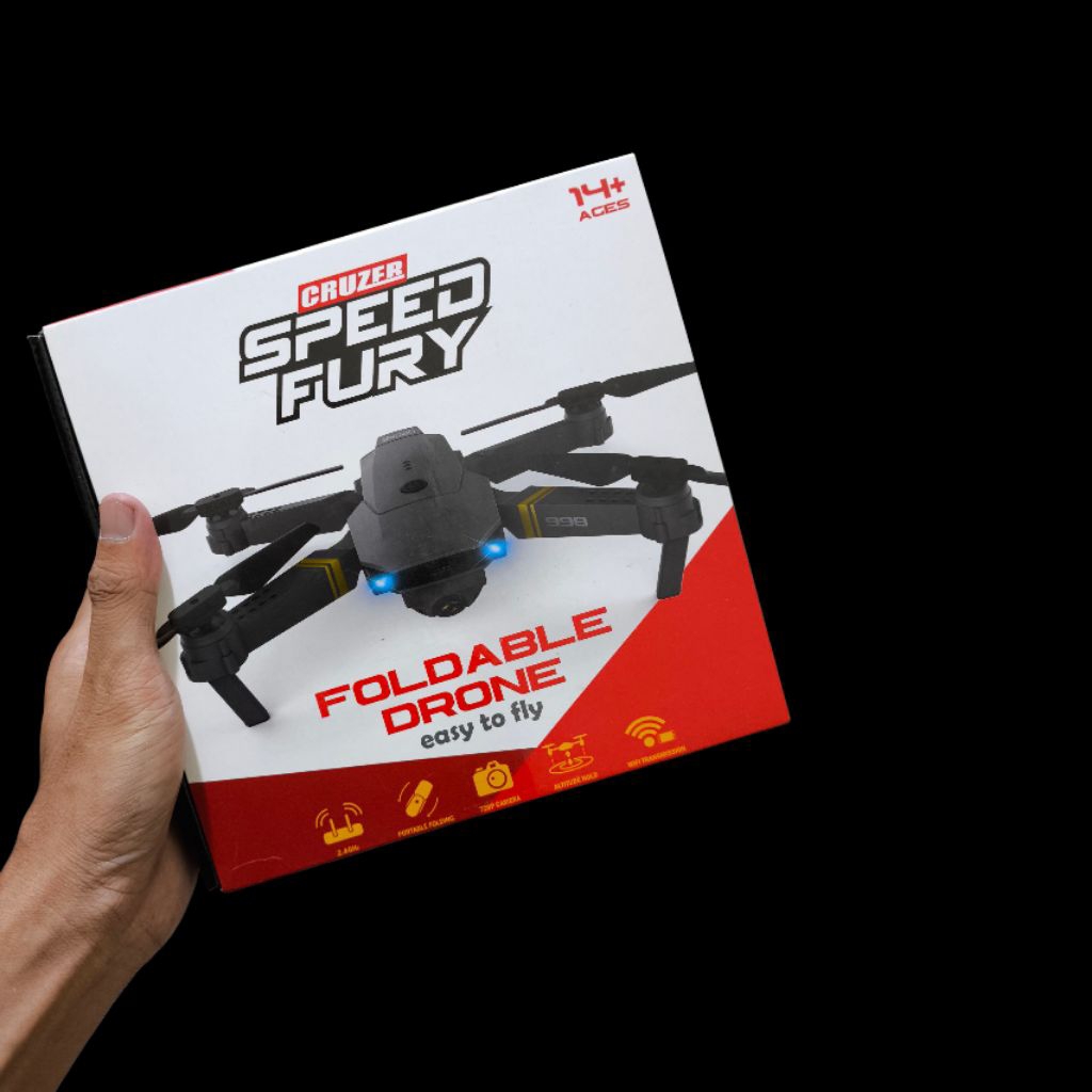 CRUZER Speed Fury Foldable Drone - Cruzer Drone Lipat dengan Kamera 720p